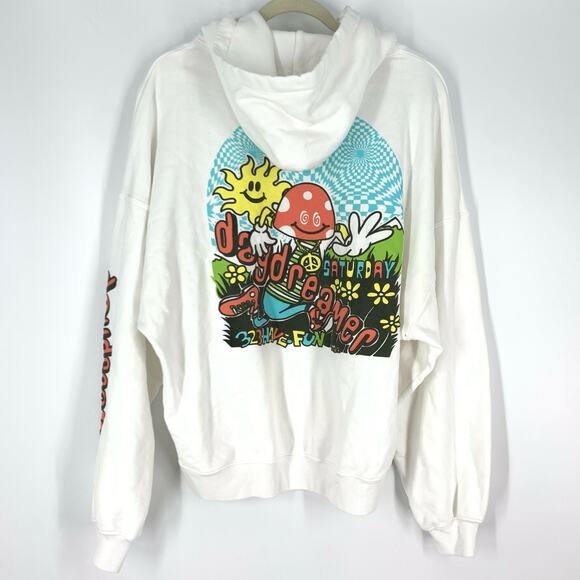 Daydreamer Flyer Oversized Mushroom Hoodie Sweatershirt Size Small NWOT - Picture 1 of 8